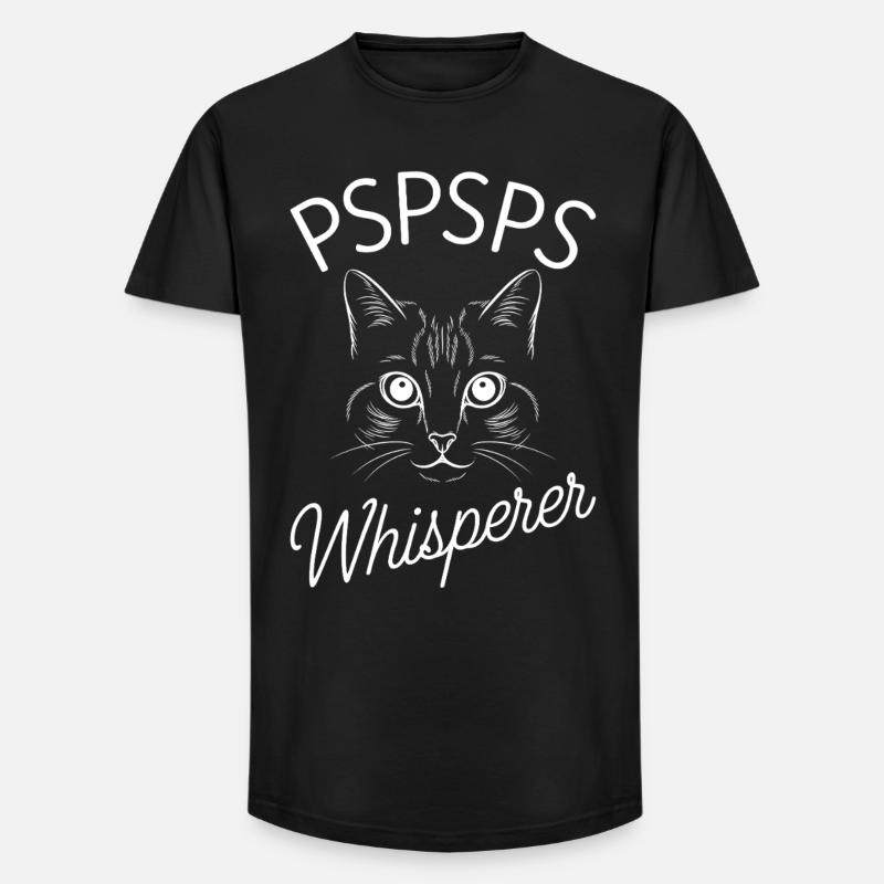 Katzenflüsterer PSPSPS - Long Fit Männer T-Shirt - Schwarz