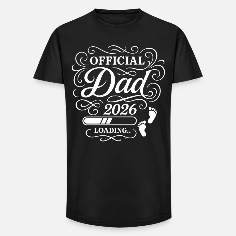 Dad 2026 Papa Loading Vaterschaft - Long Fit Männer T-Shirt - Schwarz