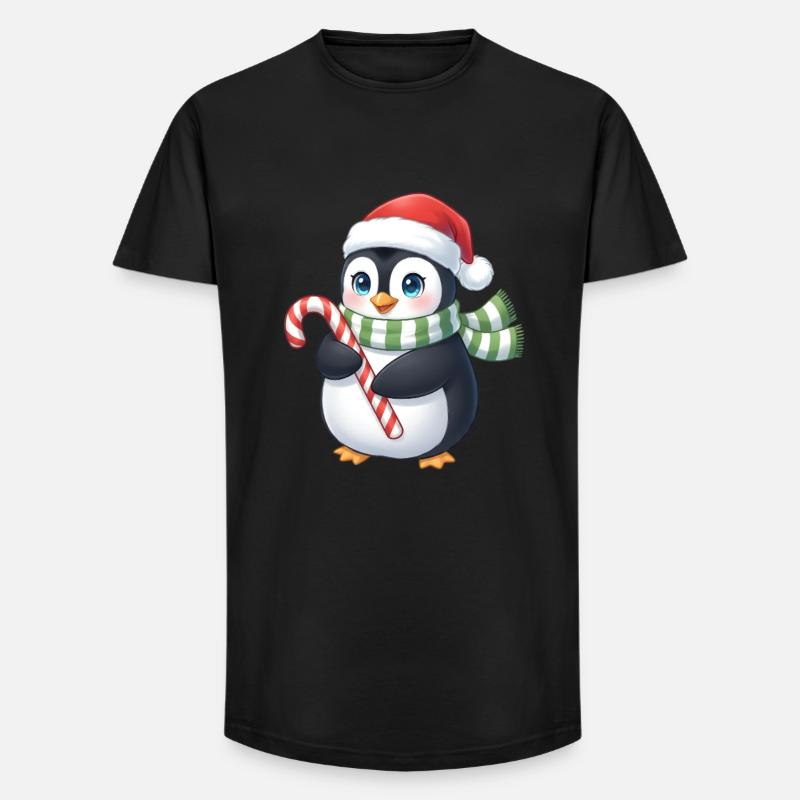 Weihnachtspinguin - eine tolle Geschenkidee - Long Fit Männer T-Shirt - Schwarz