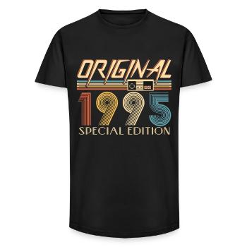 Gamer 30th Birthday 30th Anniversary Original 1995 - Long Fit Men's T-Shirt - black - Front - AI Model Male 185 light (185cm)