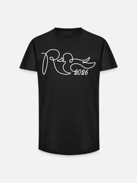 Pension one line - 2026 Finally done - Long Fit Men's T-Shirt - black