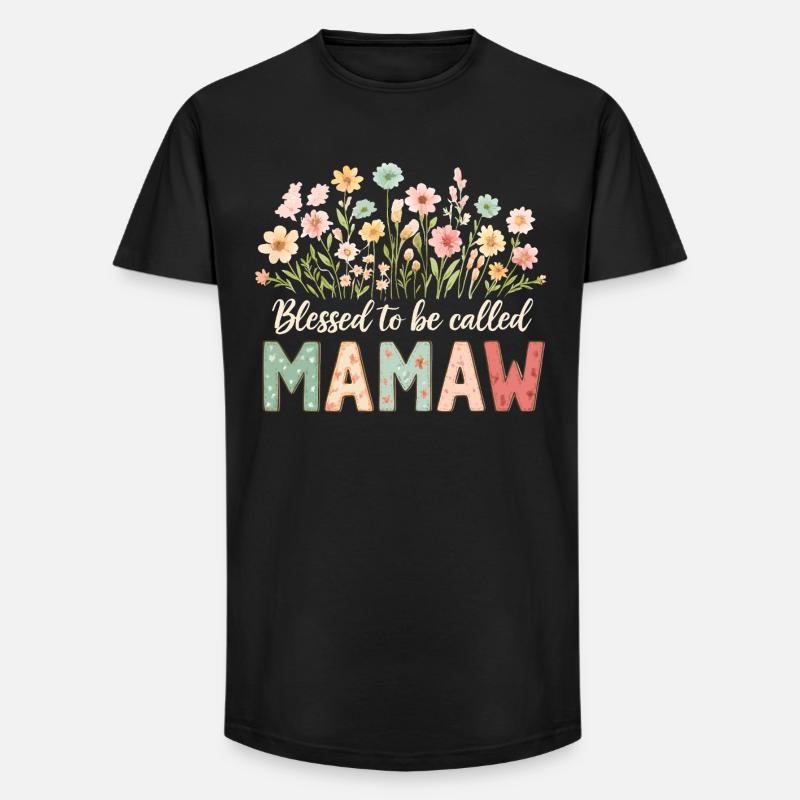 Gesegnet Mamaw genannt zu werden - Long Fit Men's T-Shirt - black