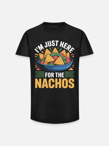 Tortilla Taco Nachos mexicains - T-shirt coupe longue homme - noir