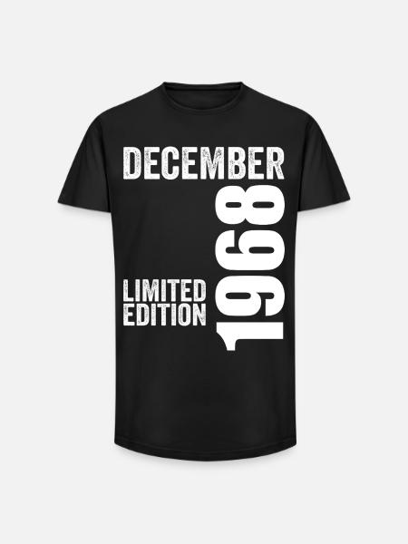 Retro Birthday Gift - December 1968 - Long Fit Men's T-Shirt - black
