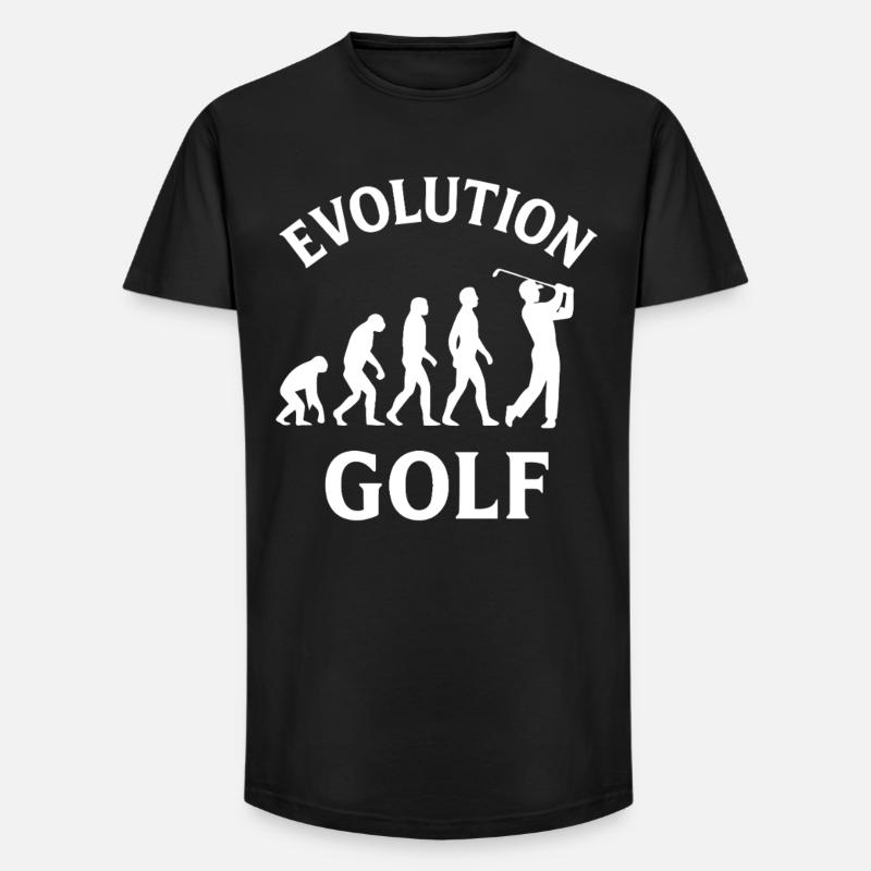 Evolution Golf Drôle de Golf Design - T-shirt coupe longue homme - noir