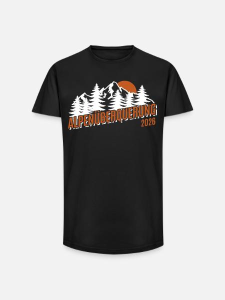 Alpen Überquerung 2026 - Wandern - Long Fit Männer T-Shirt - Schwarz