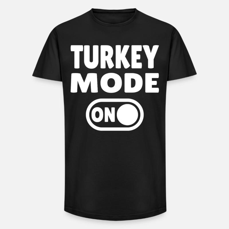 Turkey Mode ON - Long Fit Männer T-Shirt - Schwarz
