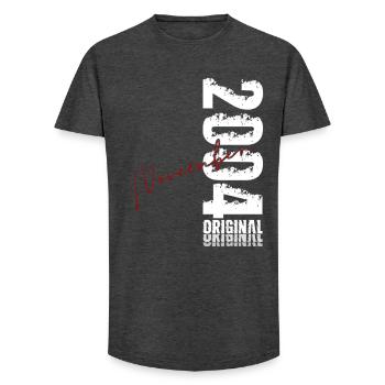 21st Birthday Original November Vintage 2004 - Long Fit Men's T-Shirt - charcoal grey - Front - AI Model Male 185 light (185cm)