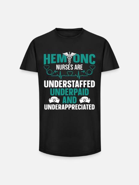  Hematology Nursing Department Hem/Onc Nurse - Long Fit Men's T-Shirt - black