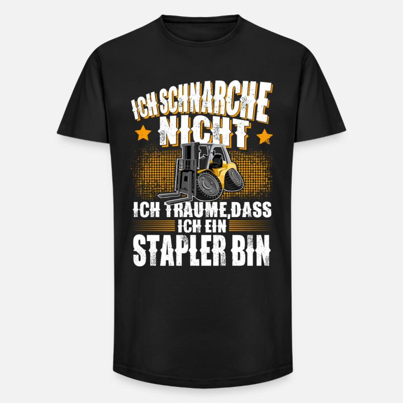 Gabelstapler Stapler - Long Fit Männer T-Shirt - Schwarz