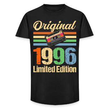 30th birthday 1996 - Long Fit Men's T-Shirt - black - Front - AI Model Male 185 light (185cm)
