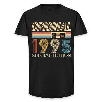Gamer 30th Birthday 30th Anniversary Original 1995 - Long Fit Men's T-Shirt - black - Front - AI Model Male 185 light (185cm)