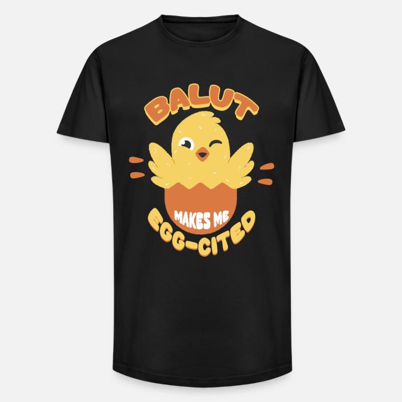 Balut gjør meg egg-sitert Filippinene - T-skjorte herre med lang passform - svart