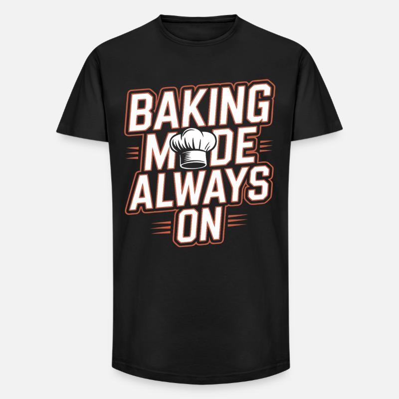 Baking mode always on - Long Fit Men's T-Shirt - black