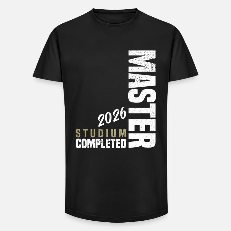 Master Studium Abschluss 2026 - Long Fit Männer T-Shirt - Schwarz