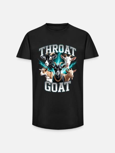 Throat Goat Meme Y2K Bootleg Unwearable - Long Fit Men's T-Shirt - black