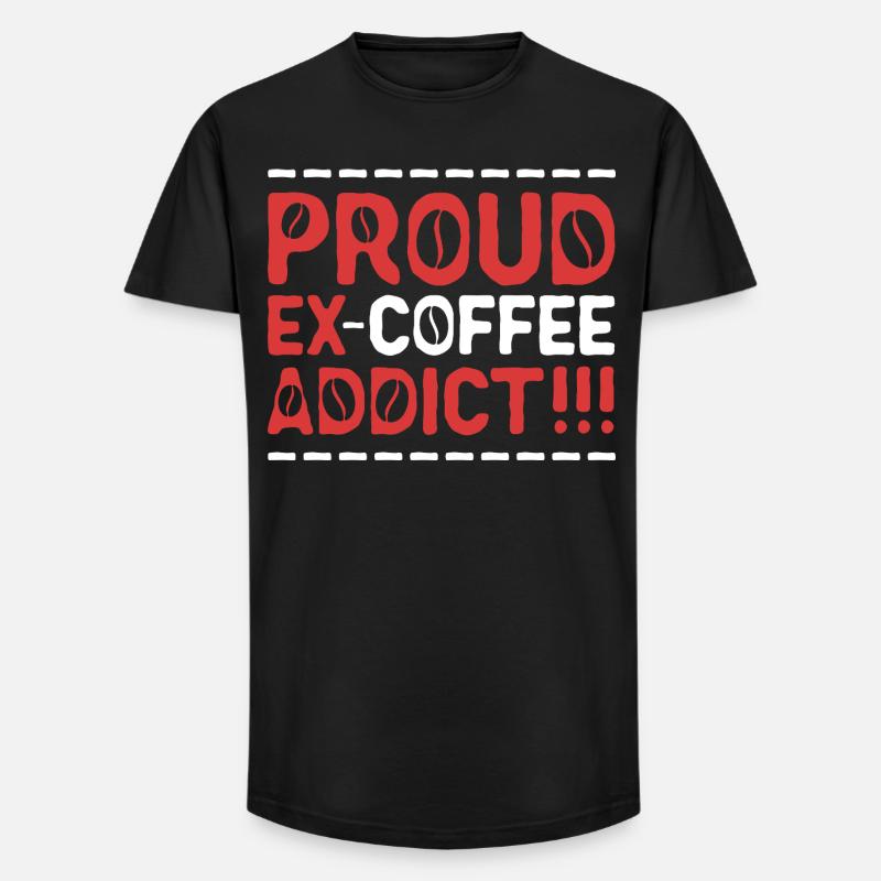 Coffee withdrawal decaffeinated ex-coffee drinker - Long Fit Men's T-Shirt - black