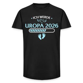 Ich werde Uropa 2026 Schwangerschaft ankündigen - Long Fit Männer T-Shirt - Schwarz - Vorne - AI Model Male 185 light (185cm)