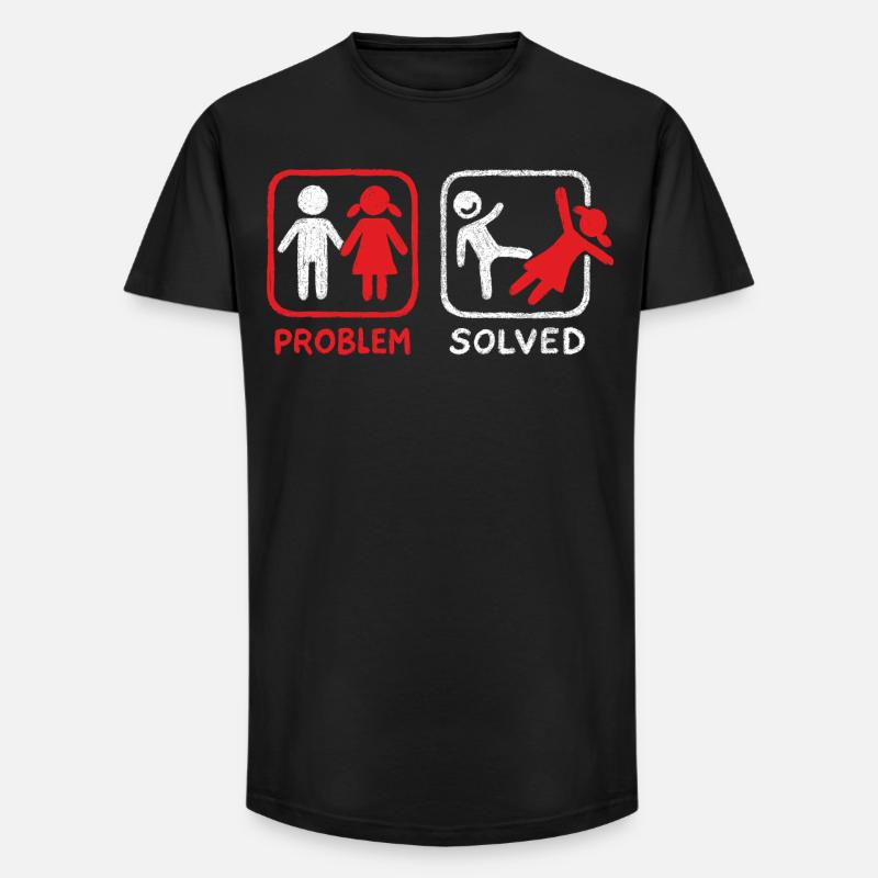 Problem Solved - Long Fit Men's T-Shirt - black