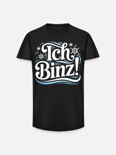Binz Rügen Ostsee - Long Fit Männer T-Shirt - Schwarz