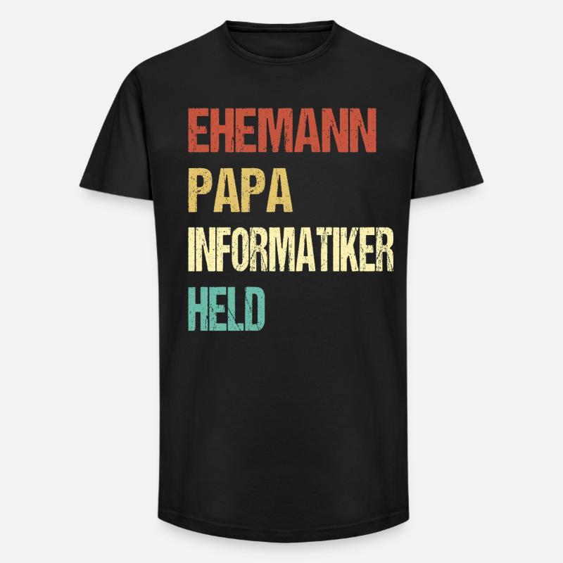 Computer scientist dad - Long Fit Men's T-Shirt - black