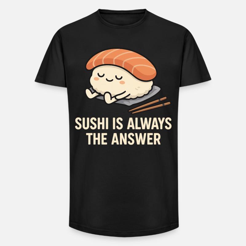 Sushi Is Always The Answer - Long Fit Männer T-Shirt - Schwarz