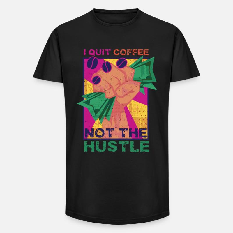 Coffee withdrawal decaffeinated ex-coffee drinker - Long Fit Men's T-Shirt - black