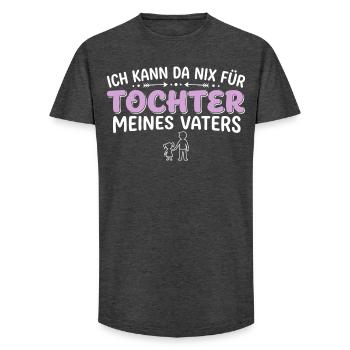 I can't help it, I'm the daughter - Long Fit Men's T-Shirt - charcoal grey - Front - AI Model Male 185 light (185cm)