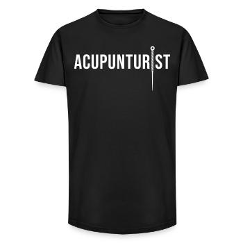TCM Specialist Precision Healing Arts Authority  - Long Fit Men's T-Shirt - black - Front - AI Model Male 185 light (185cm)