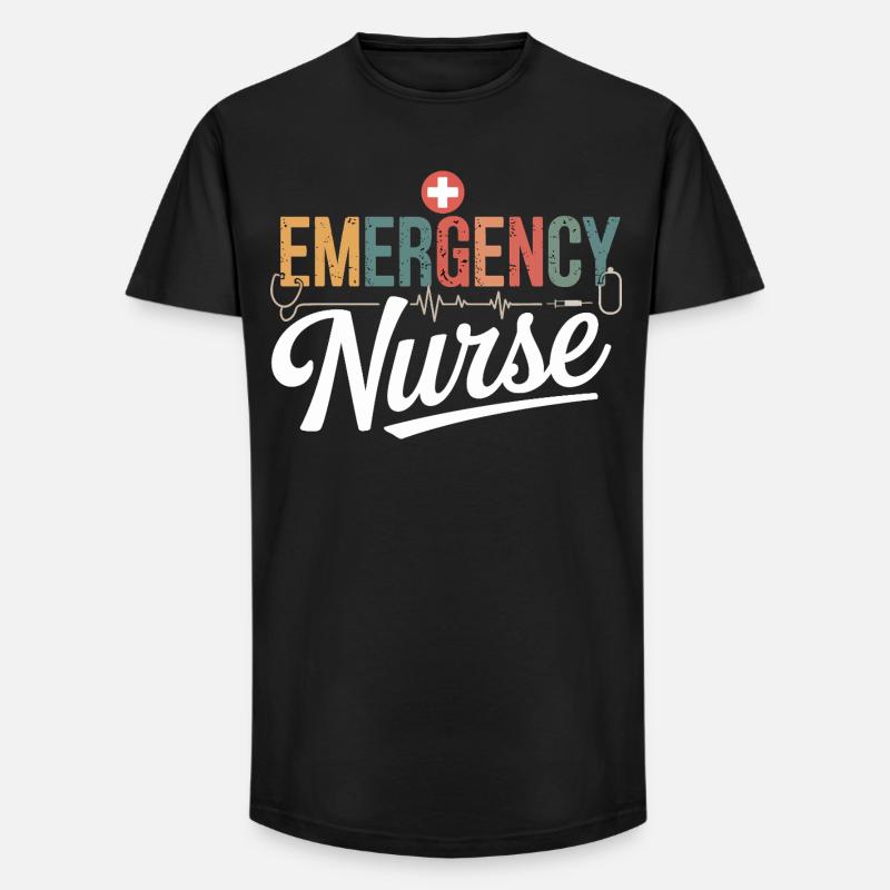 Notfallpflegerin Emergency Design - Long Fit Männer T-Shirt - Schwarz