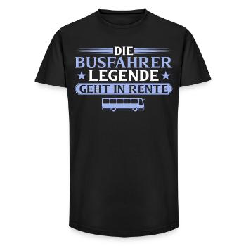 Rentner Busfahrer Legende geht in Rente - Long Fit Männer T-Shirt - Schwarz - Vorne - AI Model Male 185 light (185cm)