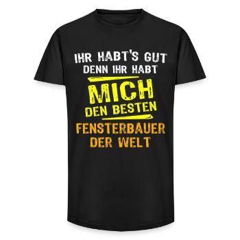 Window Maker Gift - Long Fit Men's T-Shirt - black - Front - AI Model Male 185 light (185cm)