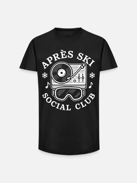 Après Ski Social Club - Long Fit Men's T-Shirt - black