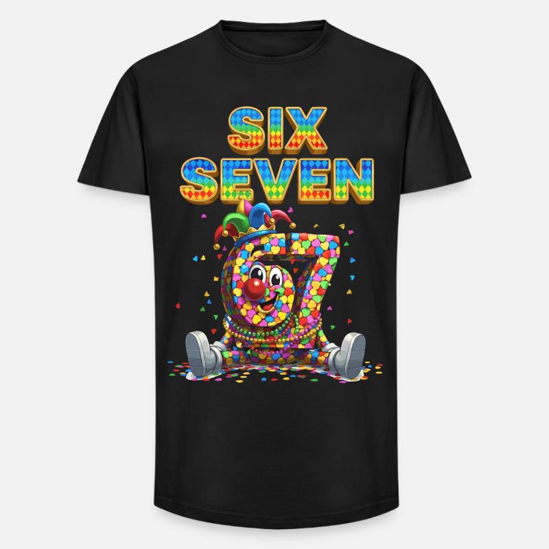 67 Sei Sette Regalo di Dolce Carnevale - T-shirt uomo a vestibilità lunga - nero