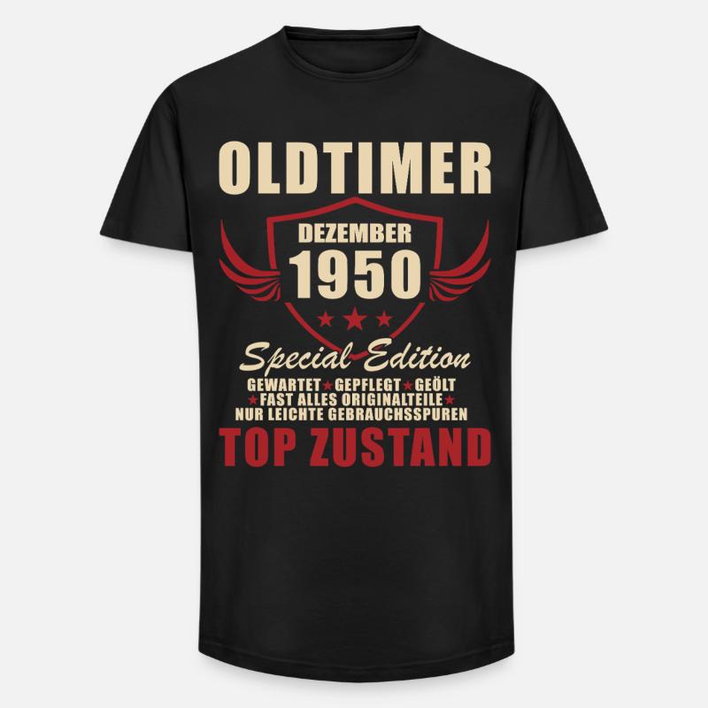 Oldtimer 1950 Special Edition - Long Fit Männer T-Shirt - Schwarz