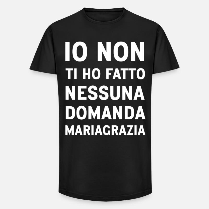 Mariagrazia (Schwarze Version) - Long Fit Männer T-Shirt - Schwarz