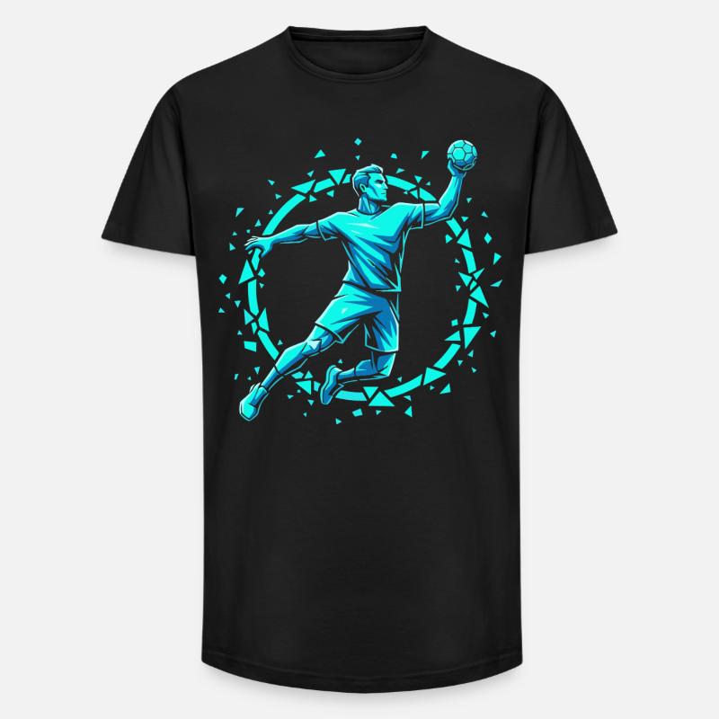Handball Leidenschaft Hitze Training Geschenk - Long Fit Männer T-Shirt - Schwarz
