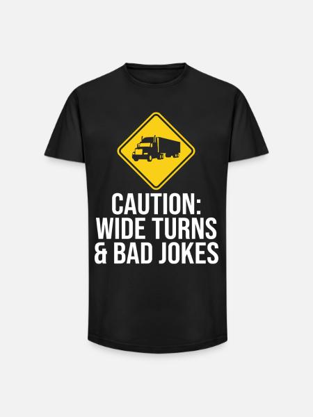 Vejskilt Sjov lastbilchauffør Lastbilchauffør - Long fit herre T-shirt - sort