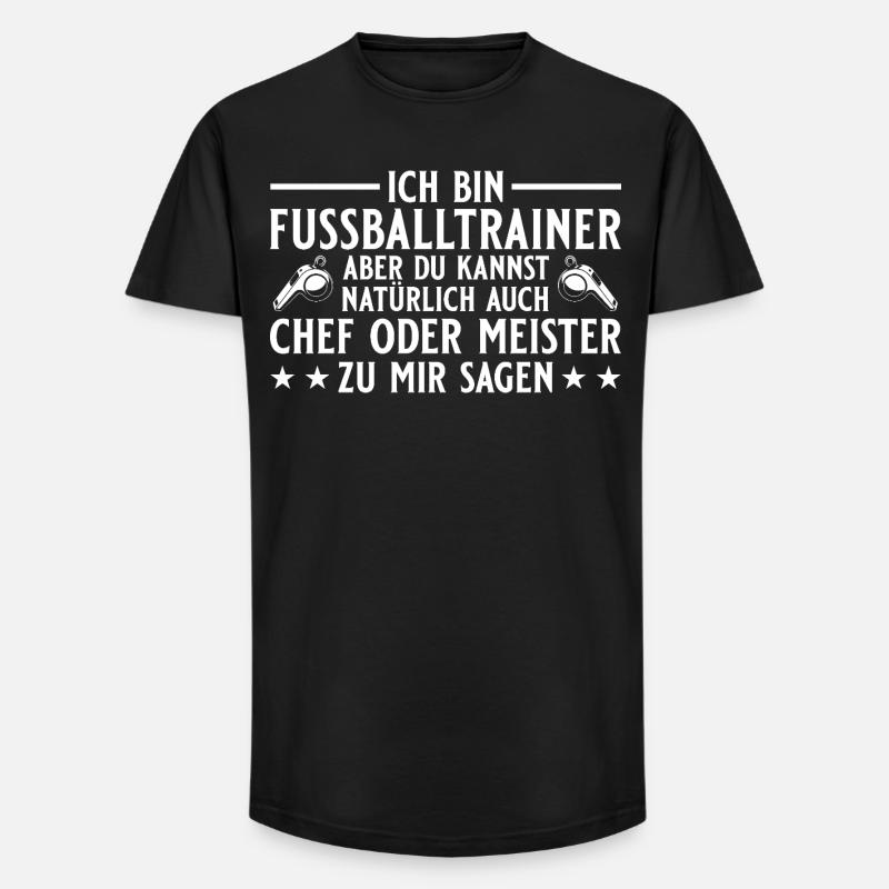 Fußballtrainer Chef oder Meister - Long Fit Men's T-Shirt - black