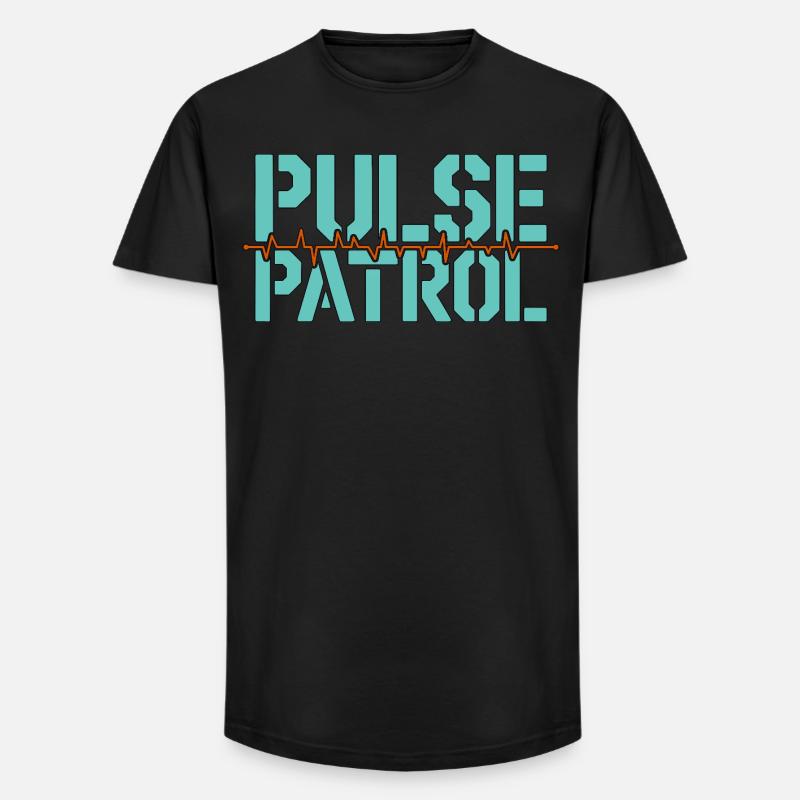 Cardiac Tech Pulse Patrol Pacemaker Technician - Long Fit Men's T-Shirt - black