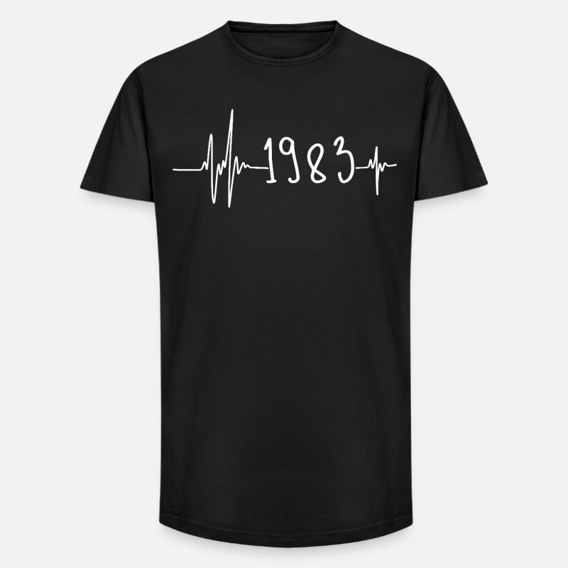 1983 - Long Fit Männer T-Shirt - Schwarz