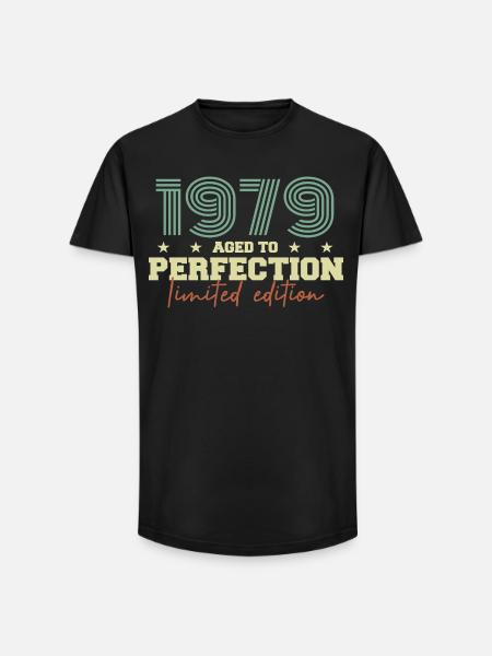 1979 - T-shirt coupe longue homme - noir