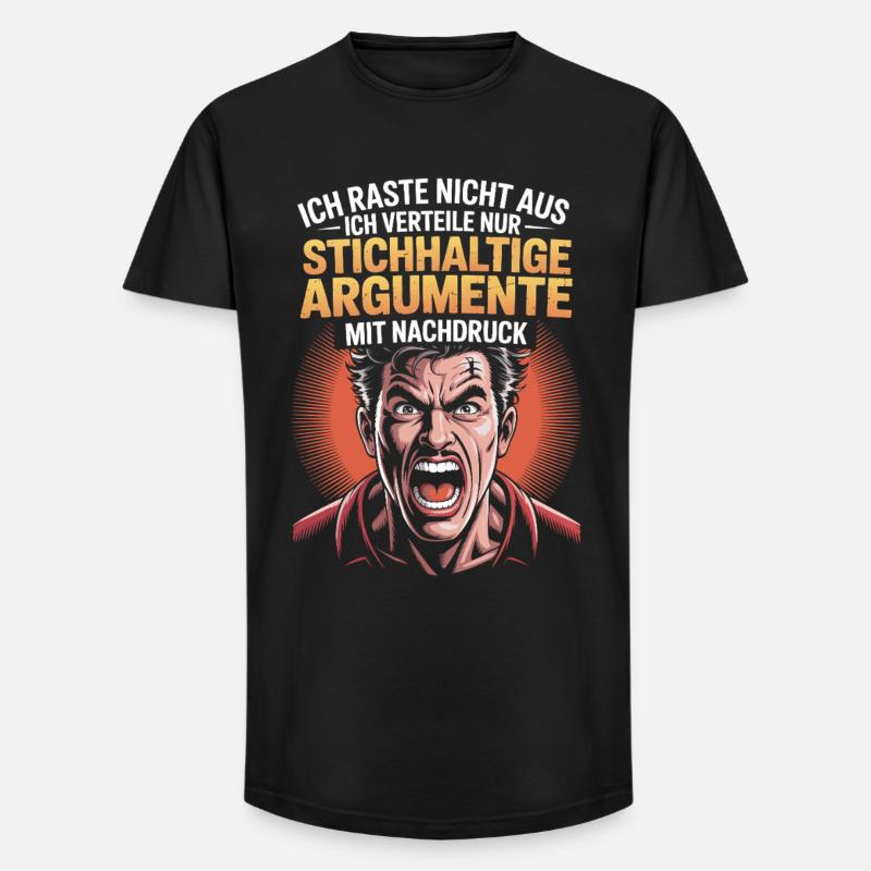 Valid arguments comic man - Long Fit Men's T-Shirt - black