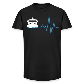 Cruise heartbeat - Long Fit Men's T-Shirt - black - Front - AI Model Male 185 light (185cm)