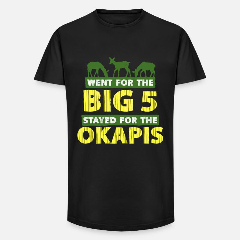 Okapi Tier - Long Fit Männer T-Shirt - Schwarz
