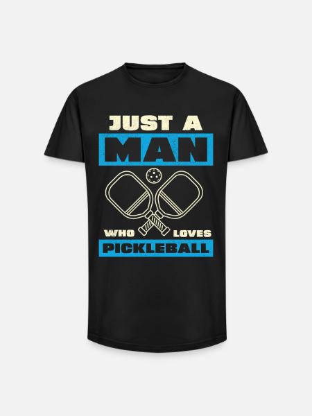 Only one man loves pickleball - Long Fit Men's T-Shirt - black