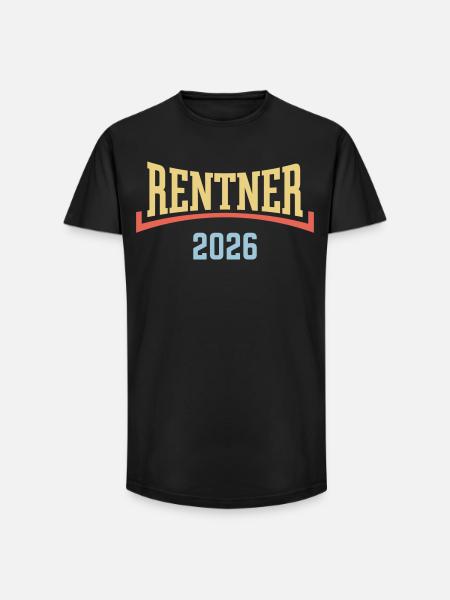Retirees 2026 (Pension/Retirement/Concave/3C) - Long Fit Men's T-Shirt - black