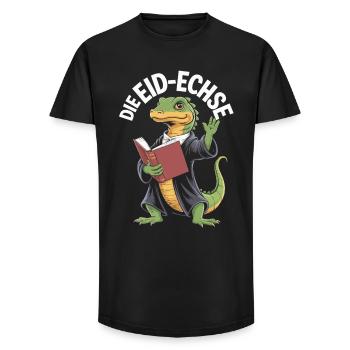 Legal Oath Lizard Funny Reptile Design - Long Fit Men's T-Shirt - black - Front - AI Model Male 185 light (185cm)