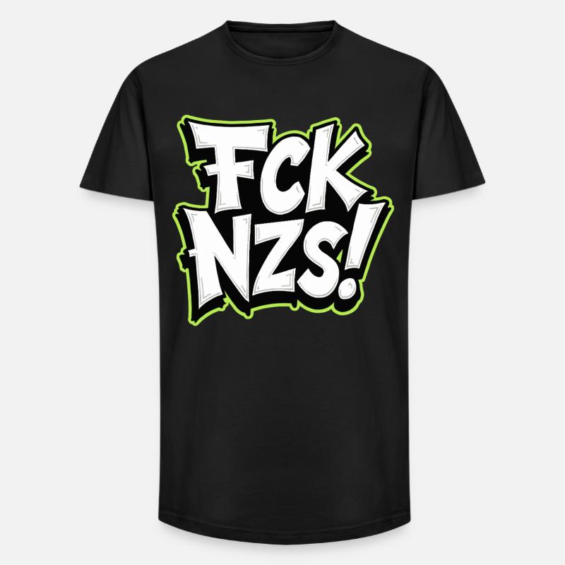 FCK NZS Statement gegen Rassismus - Long Fit Männer T-Shirt - Schwarz