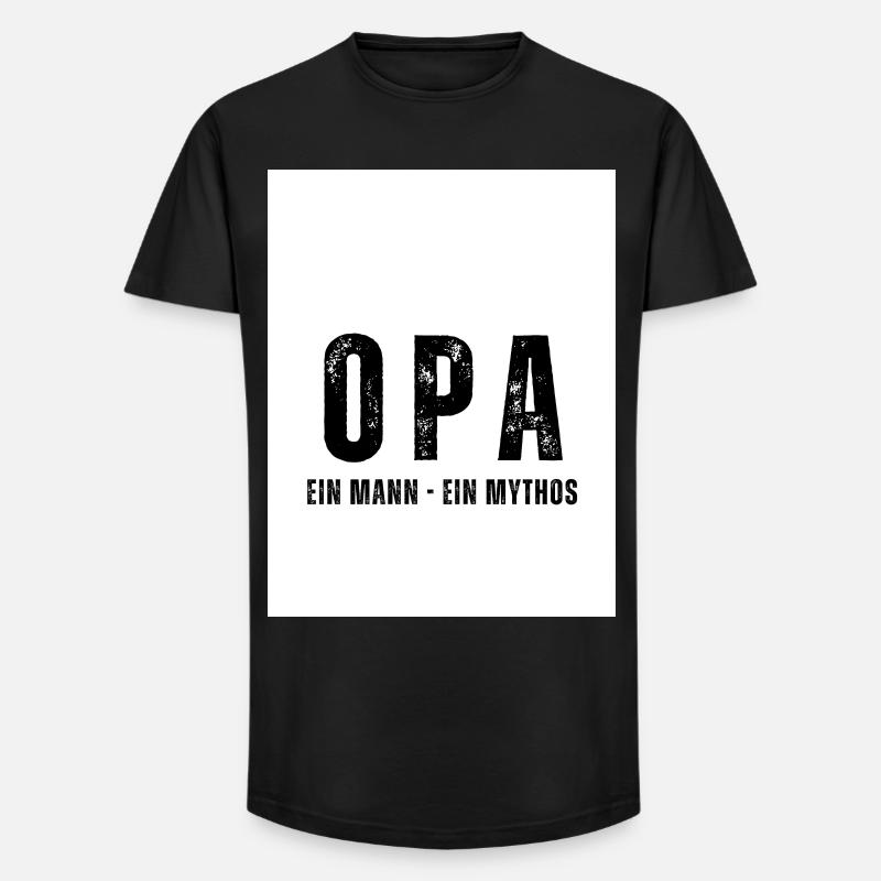 OPA Ein Mann - Ein Mythos - Long Fit Männer T-Shirt - Schwarz